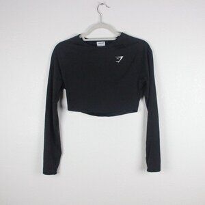 Gymshark, Crop Top, Women's S, Black